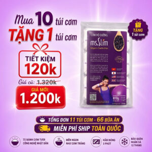 6 túi cơm tặng 1 gói muối hạt dinh dưỡng